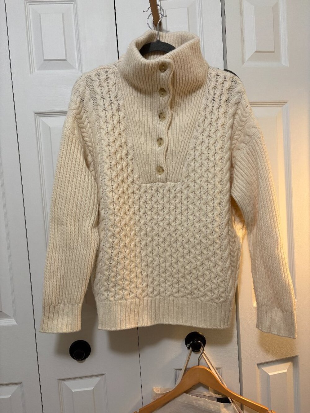 Hatch cream cable-knit wool sweater